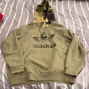 Adidas Olive Green Camo Hoodie